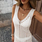 Robe cocktail blanche transparente