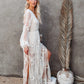 Robe Blanche Dentelle Transparente