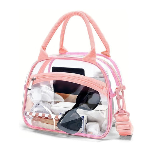 Sac à Main Transparent Bandoulière Femme Rose