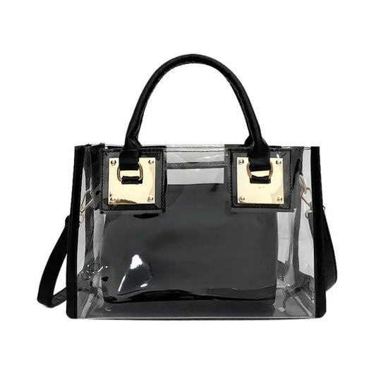 Sac en Bandoulière Transparent Noir