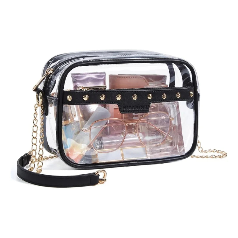 Sacoche Plastique Transparente Rose