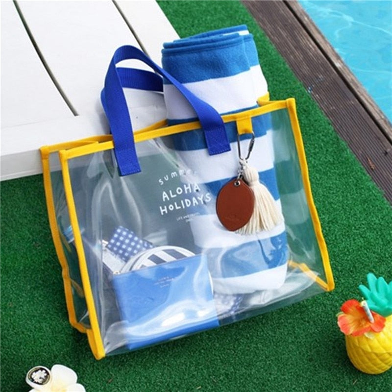 Sac de clearance plage plastique transparent