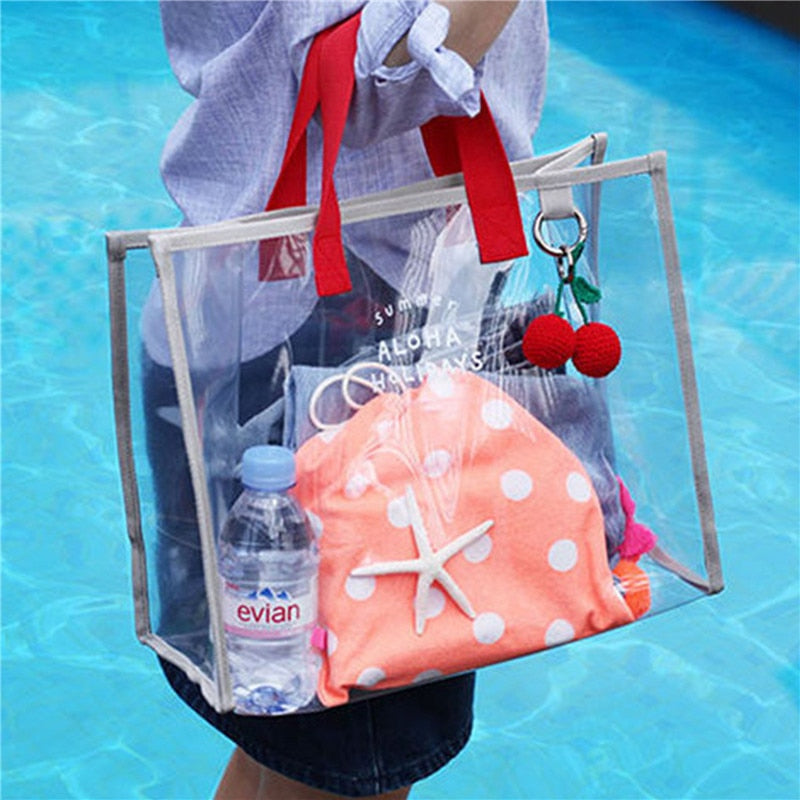 Sac de clearance plage plastique transparent