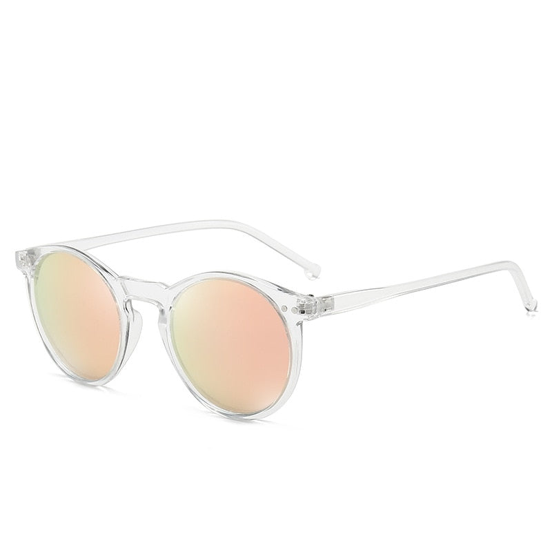 Lunette ronde monture transparente