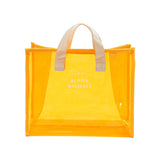 Sac de plage plastique transparent jaune