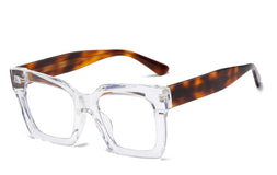 Lunette Avec Monture Transparente Leopard